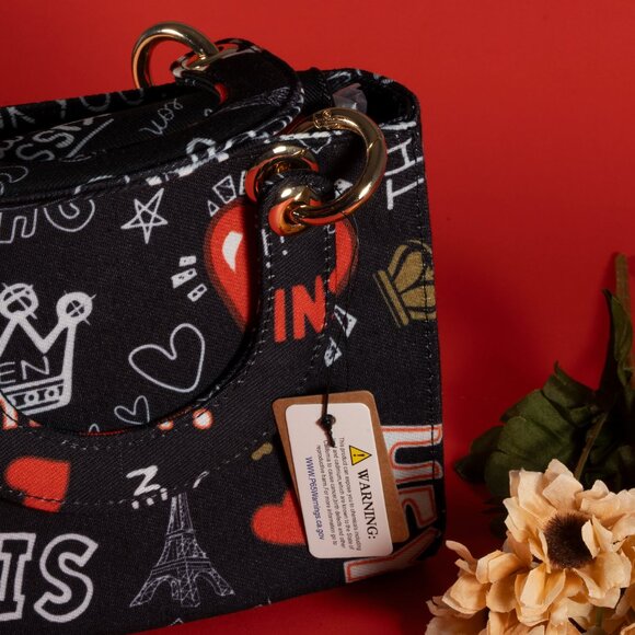 3 AM Forever Fashionnovab Graffiti Bag Clutches Color black - Picture 7 of 9